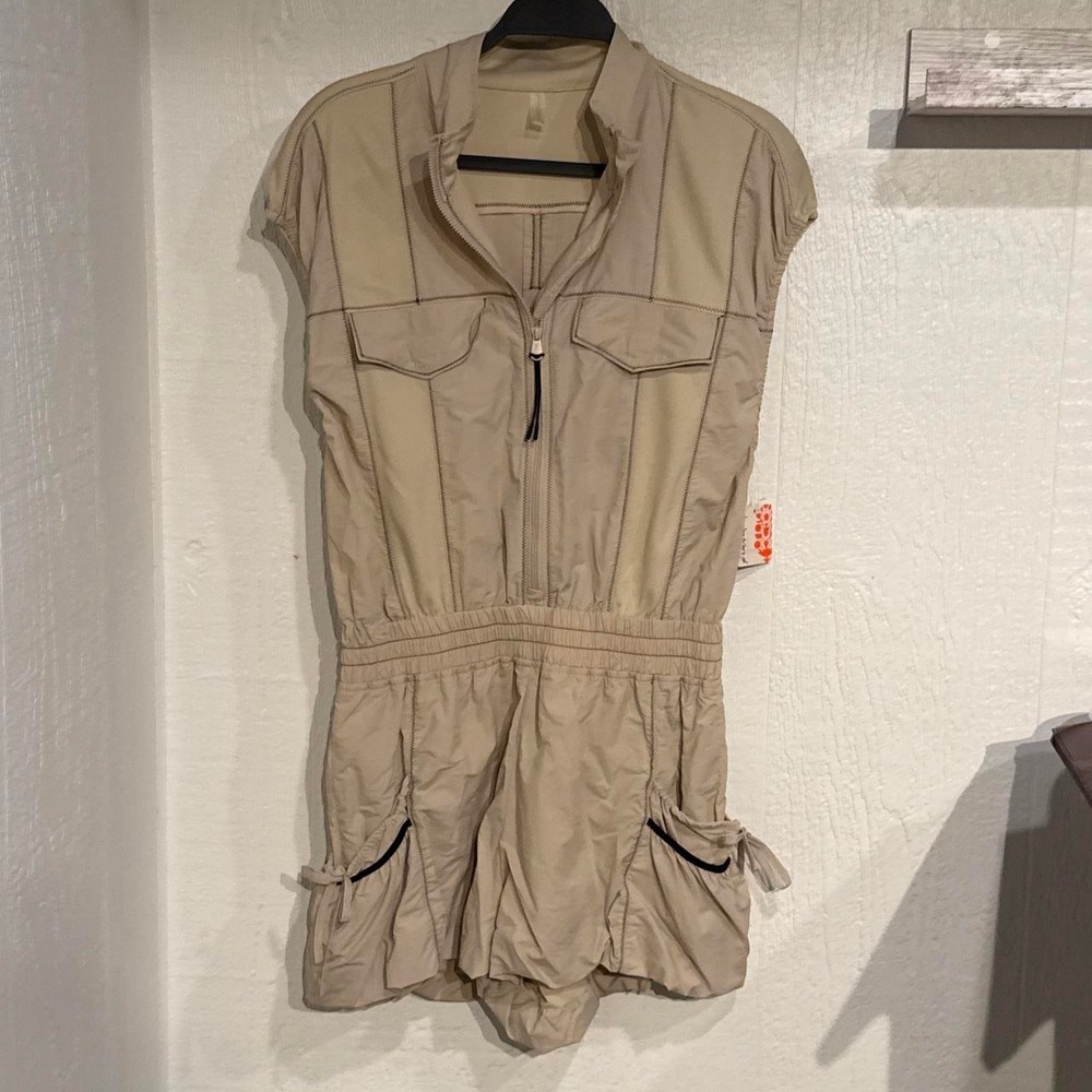 Khaki active romper